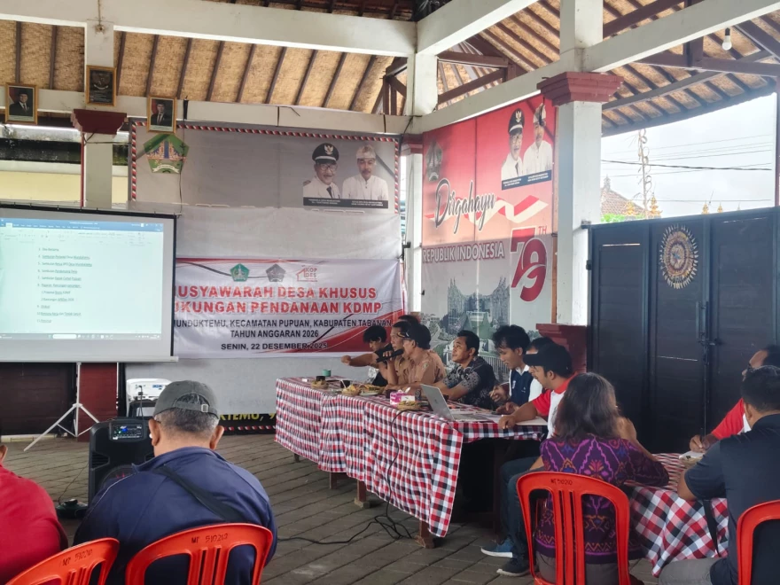 MUSYAWARAH DESA MUNDUKTEMU TETAPKAN RAPBDES TAHUN ANGGARAN 2026 DAN PEMBAHASAN KDMP